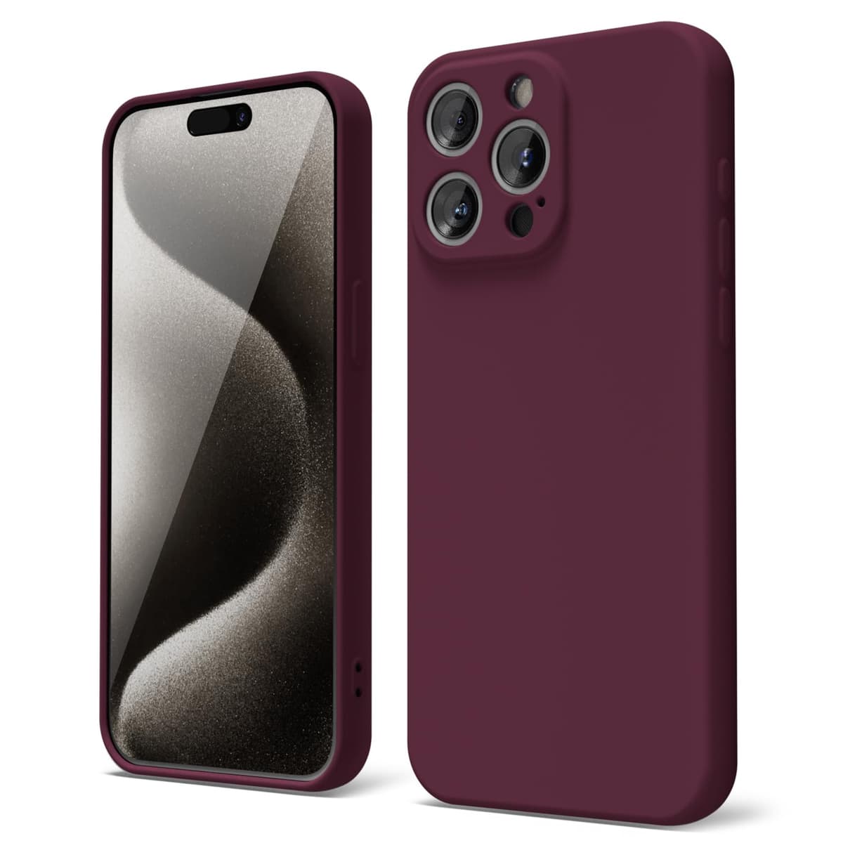 oakxco for iPhone 17 Pro Max Phone Case Liquid Silicone, Cute Thin Slim Grip Soft Rubber Gel for Women Men, Smooth Matte TPU Plain Solid Color Girly Simple Case with Camera Cover, Light Pink — view 1529
