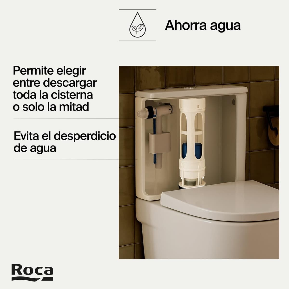 Roca AH0003400R - Kit Mecanismo Descar. D2-D Nr Recambio - Colleción De Baño - Porcelana - Mecanismos — view 3