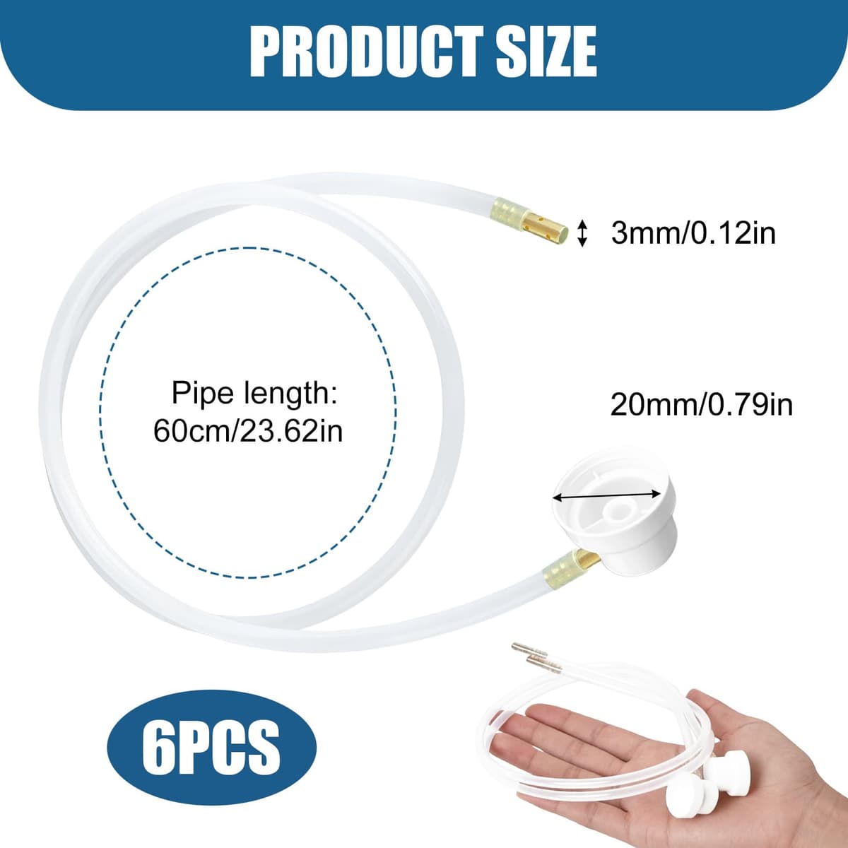 Boquilla de Aerosol con Mangueras de Extensión de 60 cm/Color Transparente, Juego de 6 Piezas para Limpieza Precisa en Productos de Cuidado Personal, Hogar, Automoción e Industria — view 2