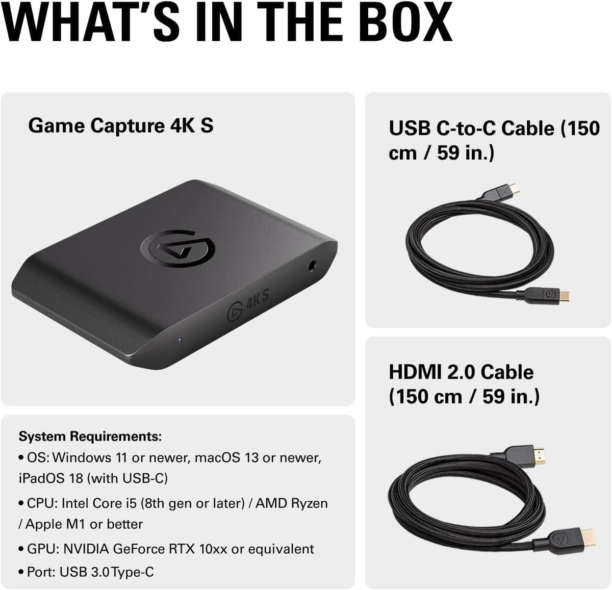 Elgato 4K S External Capture Card for PS5, Xbox Series X/S, Switch 2, PC, Mac, iPad | Pass and Capture in 4K60, 1440p120 or 1 — view 12