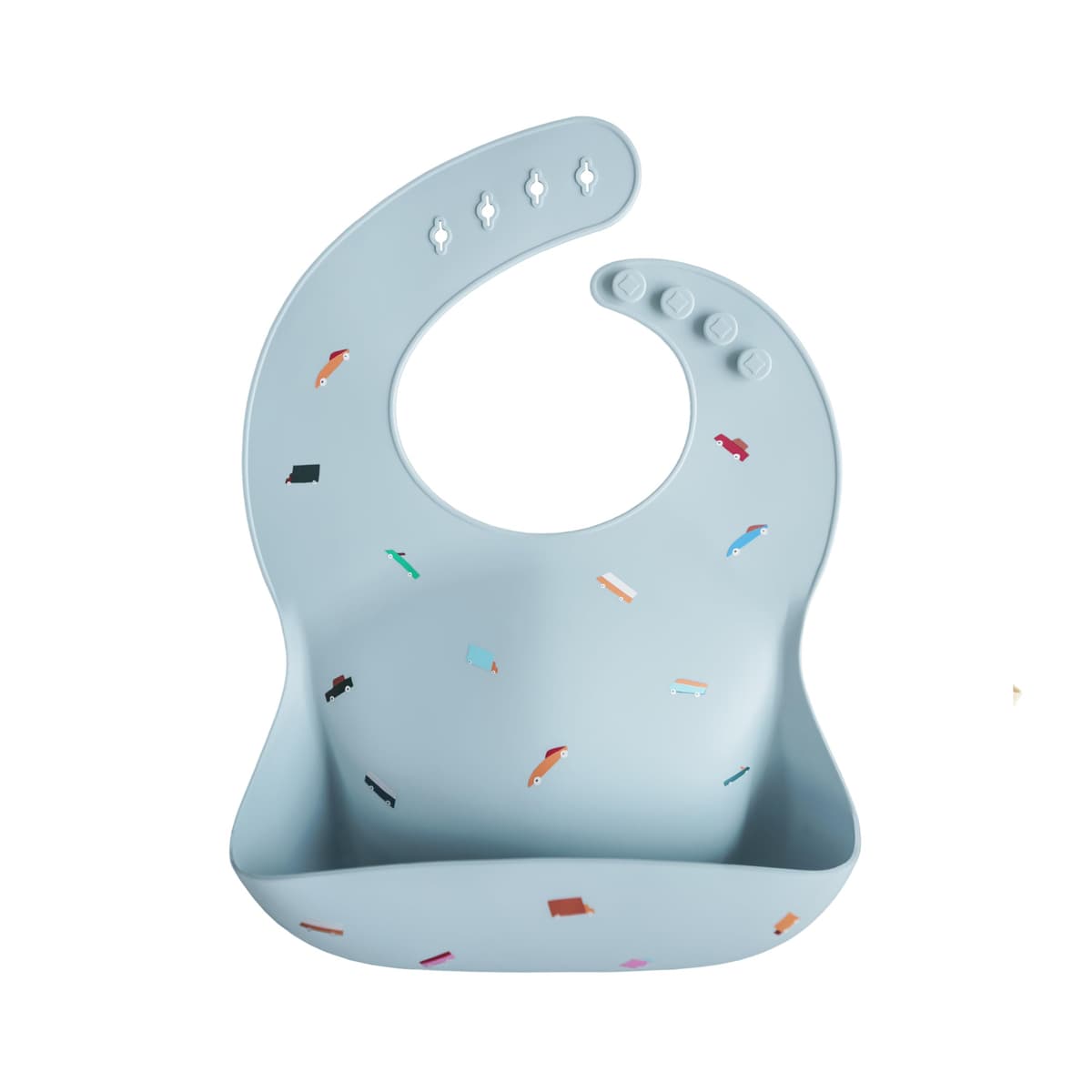 Mushie Baby Silicone Bib | Adjustable Fit Waterproof Bibs | Easy Wipe Baby Feeding Bibs | 4 Adjustable Sizes with Deep Front Pockets | 100% BPA and Phthalate Free — view 8