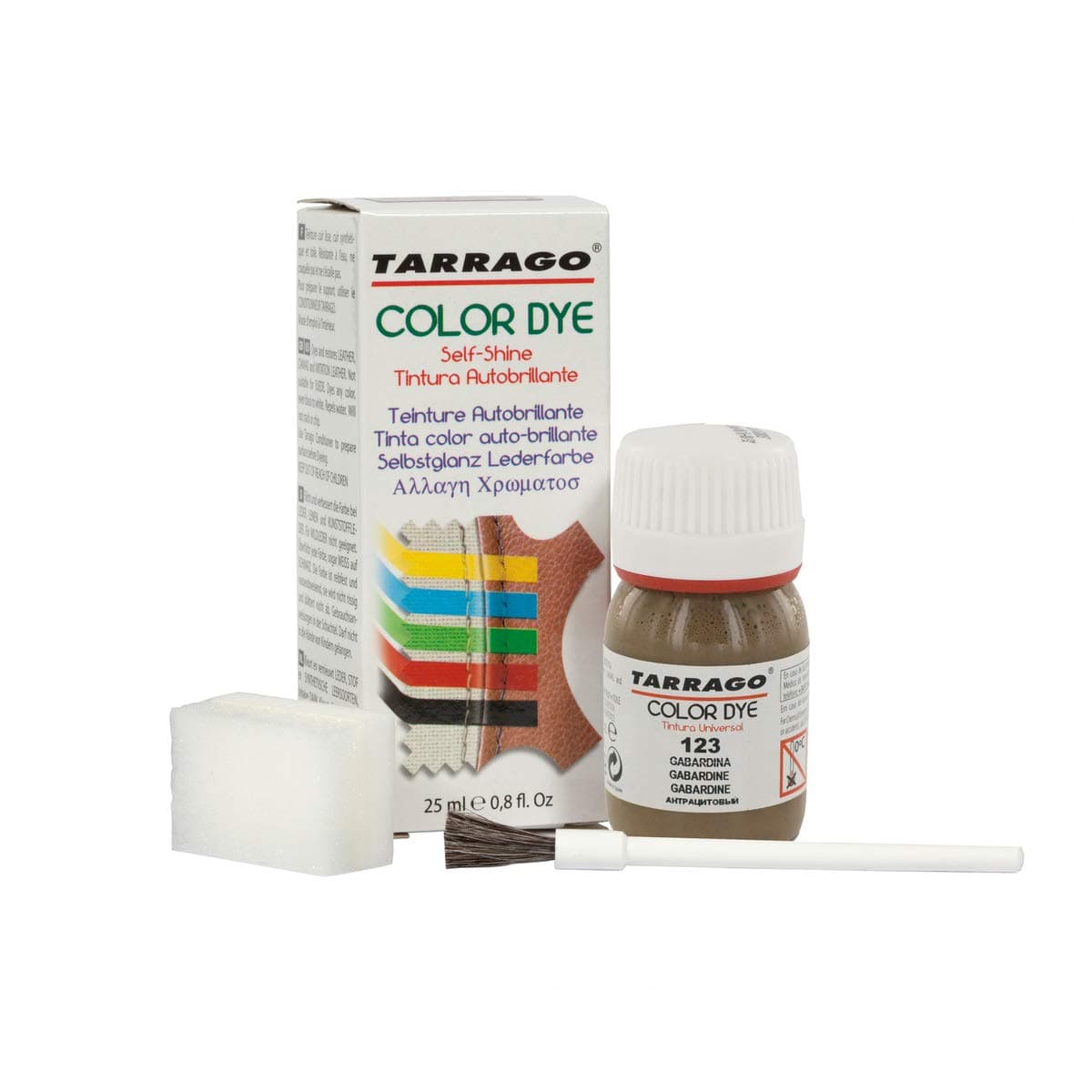 Tinte para Zapatos y Bolsos de Cuero y Textil con Esponja y Brocha | Cubre Rozaduras y Desgastes del Calzado | Gama de 90 colores — view 9