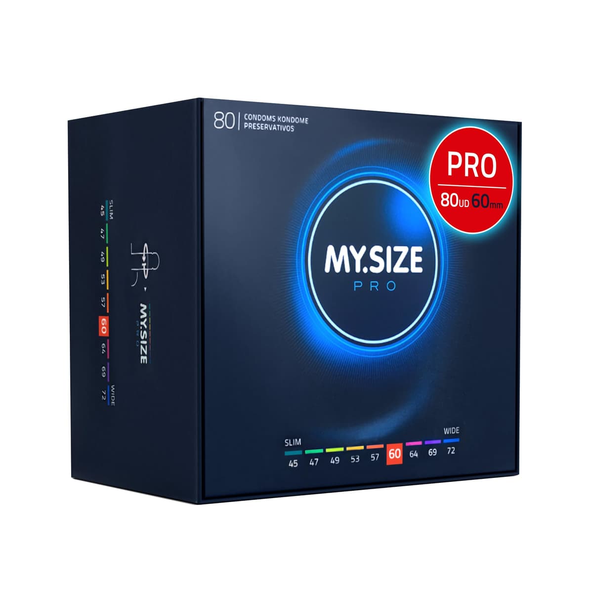 MY.SIZE PRO Condones ÉLITE, talla 5, 60 mm, XL, 10 piezas - Látex Vytex extra puro, fácil de abrir — view 28