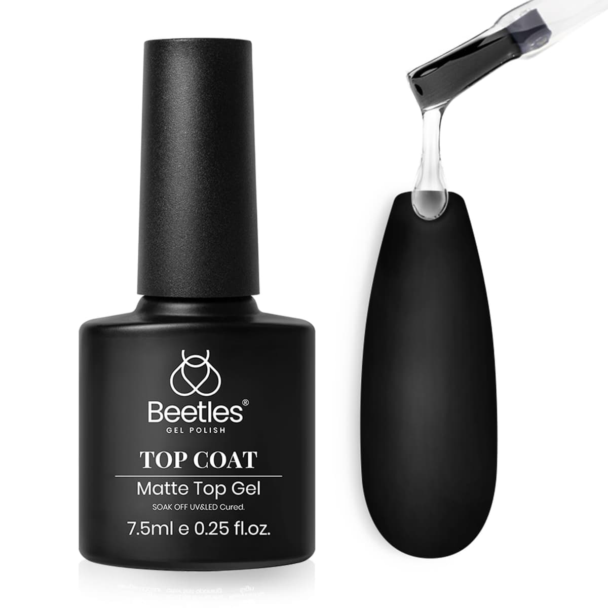 Beetles Gel Polish- 15ml No Wipe Top Coat High Gloss Shiny Long-Lasting Clear Soak Off U V Gel DIY Manicure and Nail Salon Home Gift for Her — view 9