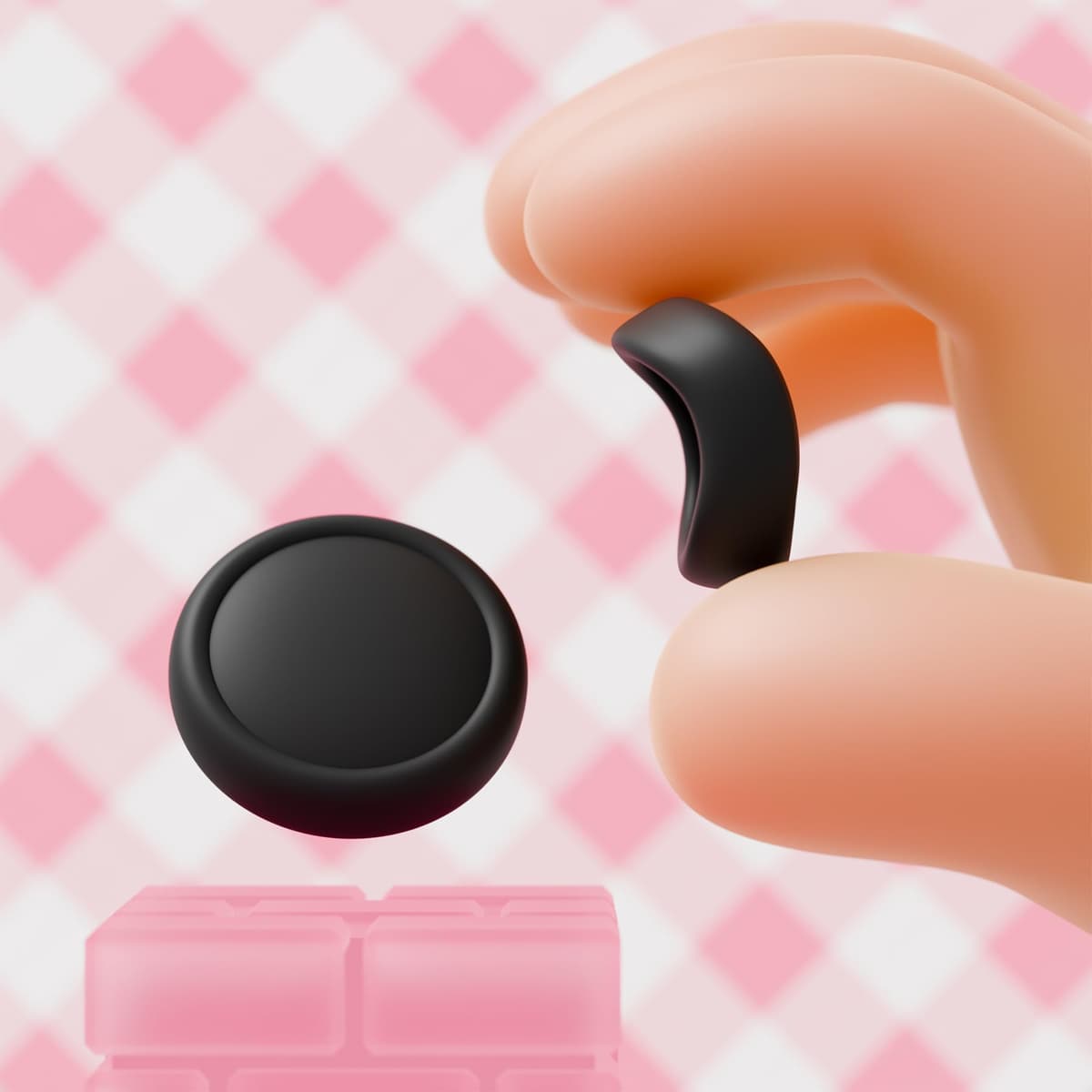 PlayVital Tapas Protectoras de Silicona para Nintendo Switch 2 (2025), 1 Par de Agarres para el Pulgar y 4 Tapas de Botones ABXY Direccionales para Joycon 2, Tapones para Joystick (Negro) — view 7