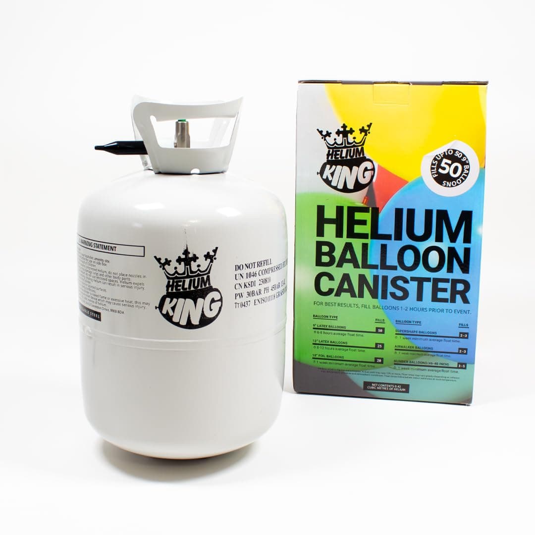 Disposable Helium Gas Canister - Fills 50 x 9 Inch Latex Balloons or 18 Foil Balloons - Helium Balloon Gas UK Filled Helium Cylinder for Parties — view 2