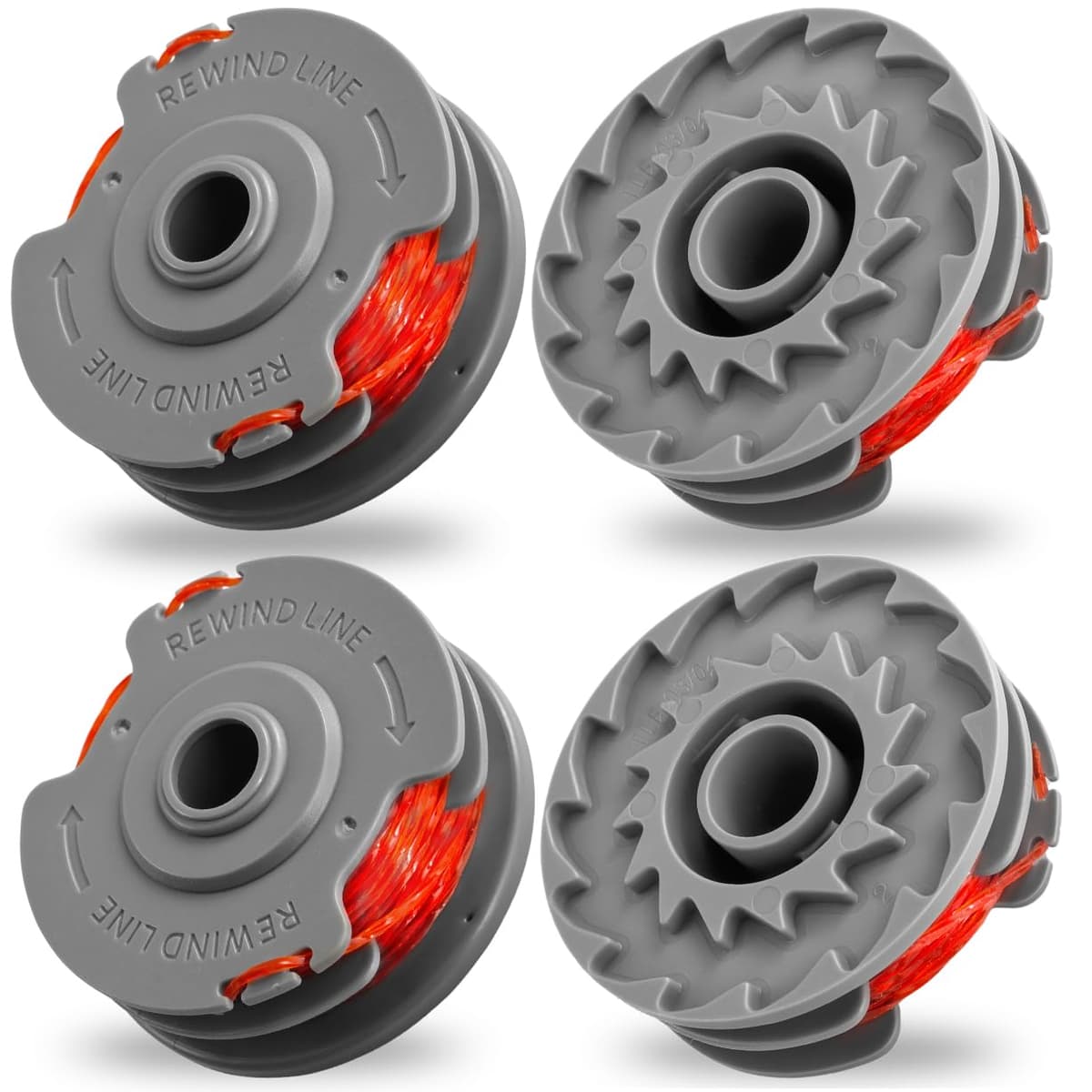 4PCS Replacement Strimmer Spools Compatible with Flymo Power/Mini/Trim Grass Trimmer, Strimmer Spool Line, Double Autofeed, Upgrade Wire