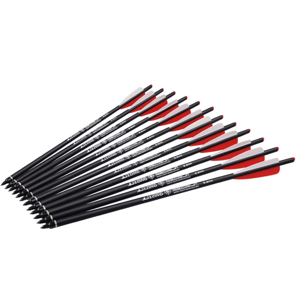 NIKA ARCHERY 12 Piezas de Pernos de Ballesta Flechas de Carbono 16 18 20 Pulgadas Flechas de Ballesta para Ballesta Caza Tiro con Arco práctica de Tiro — view 5