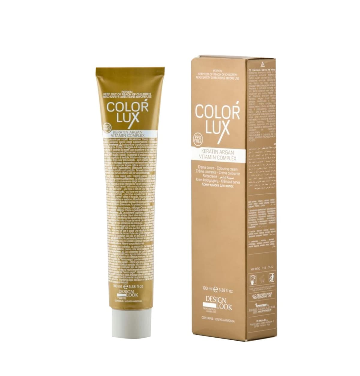DESIGN LOOK Tinte Color Lux 9.00 Rubio CLARÍSIMO Intenso 100ML, Estandar