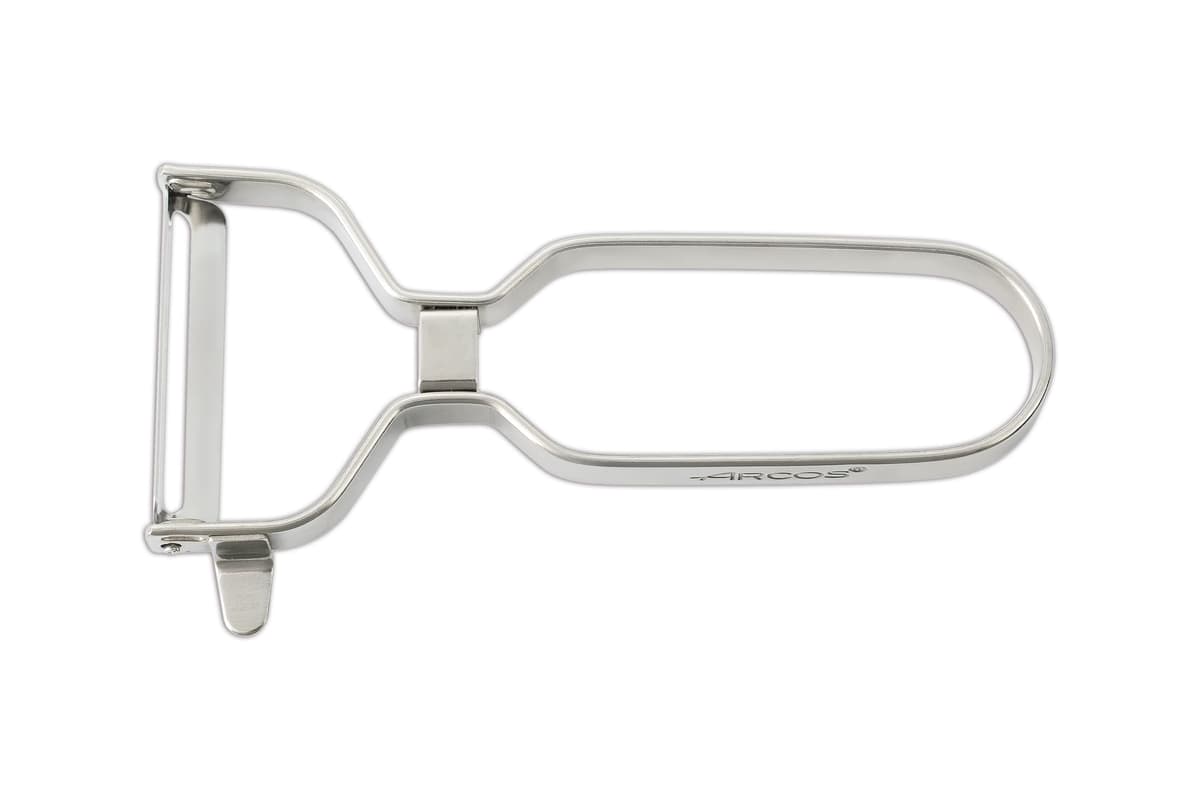 ARCOS Pelador Profesional 130mm en Acero Inoxidable Cromado para Pelar Frutas y Verduras. Utensilio de Cocina para Cortes Finos. Gadget Chef con Diseño Ergonómico. Color Plata — view 2