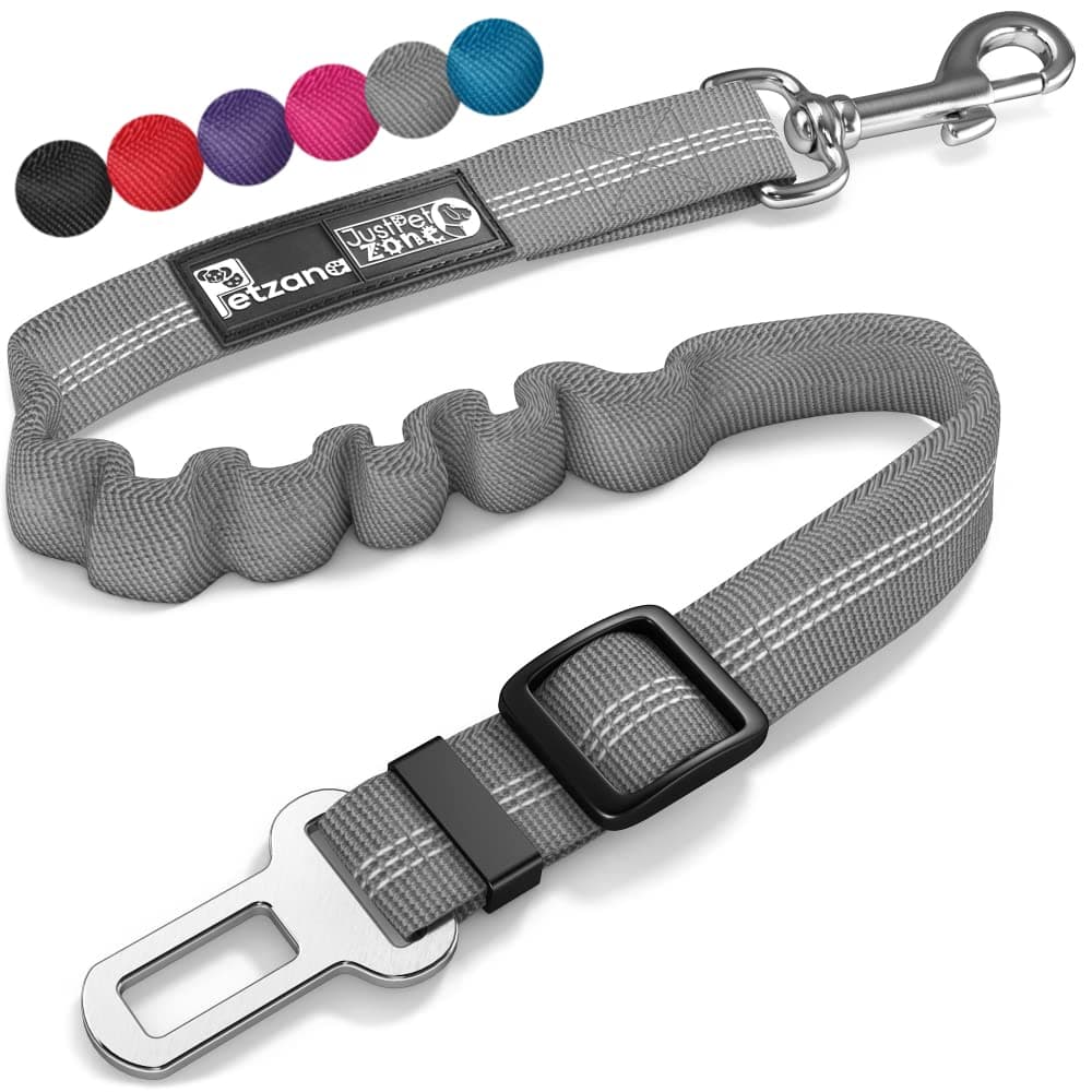 Dog Seat Belt for Car - Adjustable Dog Car Safety Harness (Black) — view 6