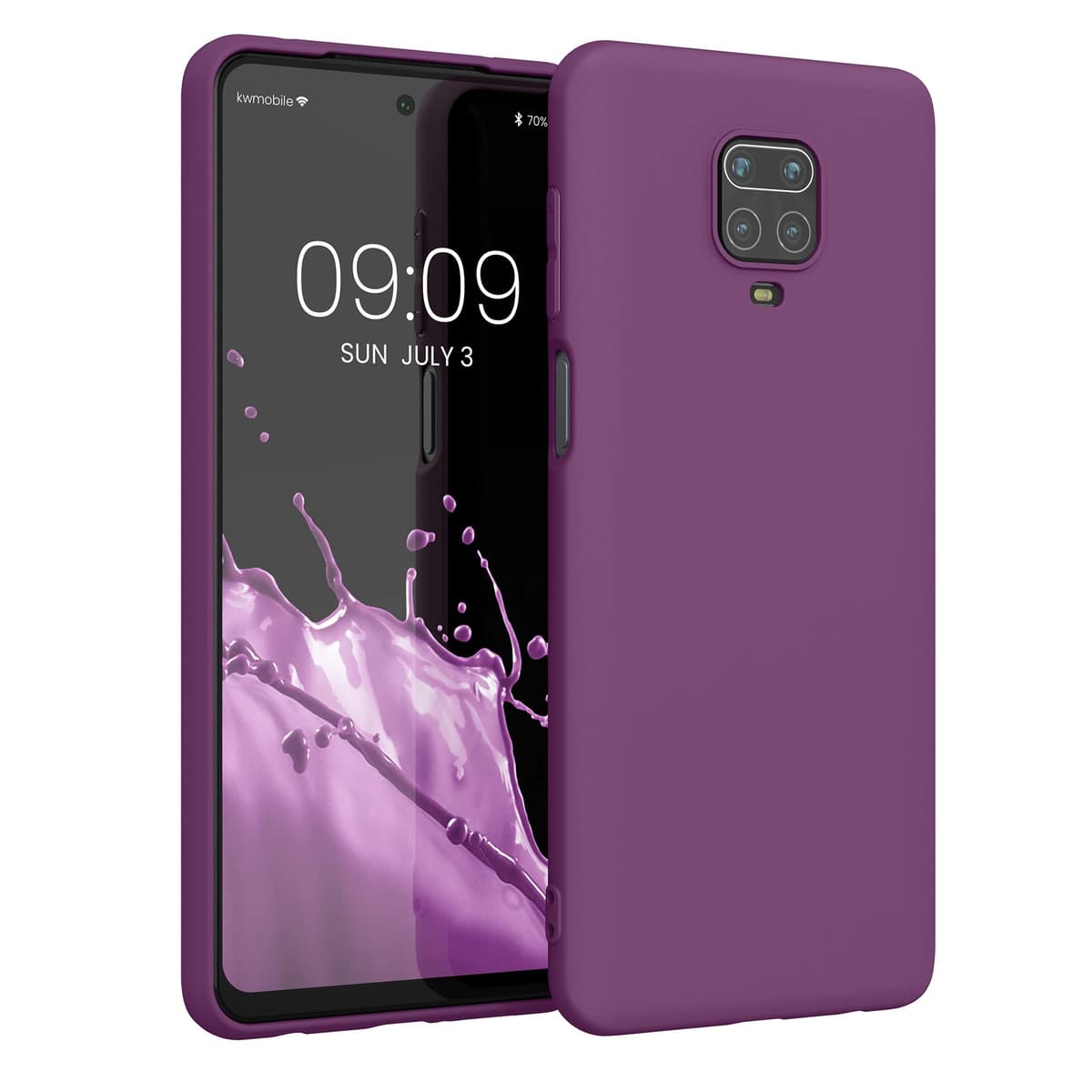 kwmobile Carcasa Compatible con Xiaomi Redmi Note 14 Pro 5G / Poco X7 Funda - Funda Ultrafina de TPU con Bordes elevados - Lavanda Metalizado — view 213