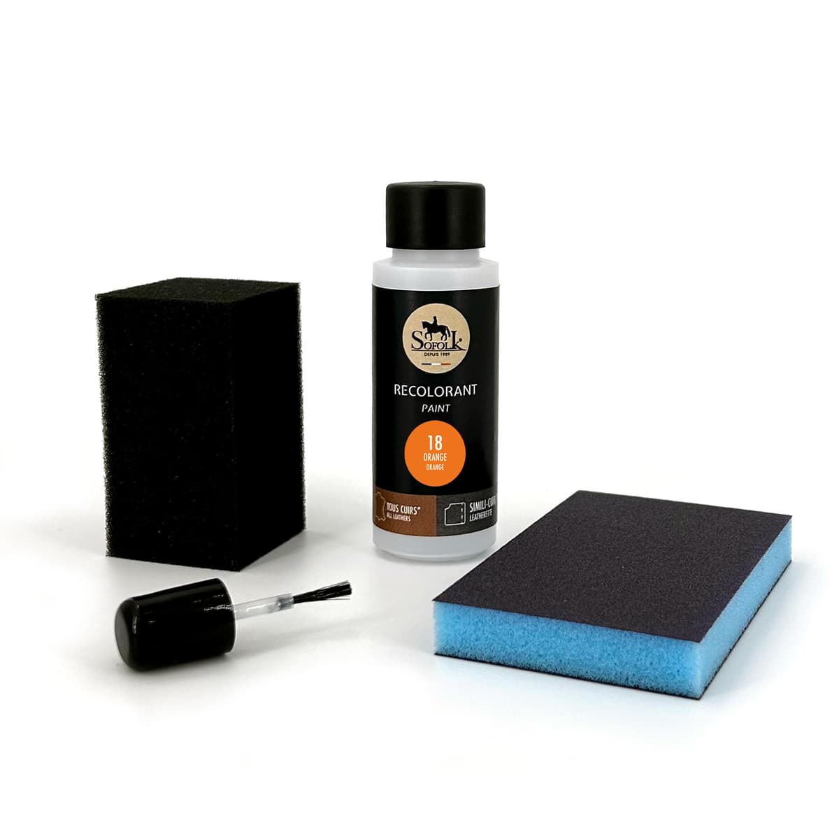 Sofolk - Kit de retoque Pintura Cuero/Cuero de imitación - Tinte para Volante de Coche, Asiento de Coche, sofás, Zapatos, Chaquetas y Ropa - Cuero dañado, Rayado, arañado, Descolorido — view 28