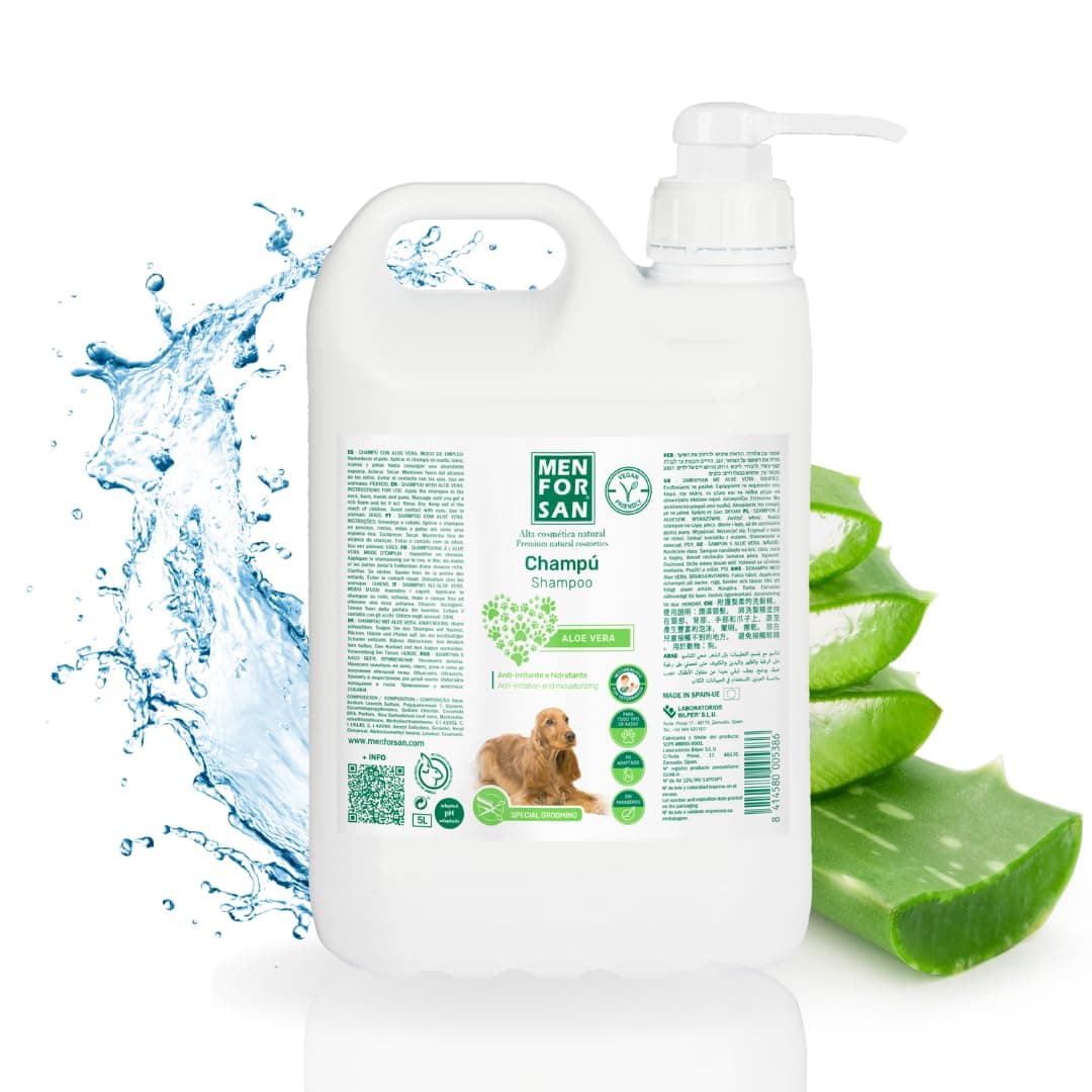 MENFORSAN Champú Aloe Vera para Perros | Hidrata en profundidad | Acción Anti Irritaciones y Anti Eczemas | 100% Natural | Herbácea | 1L — view 30