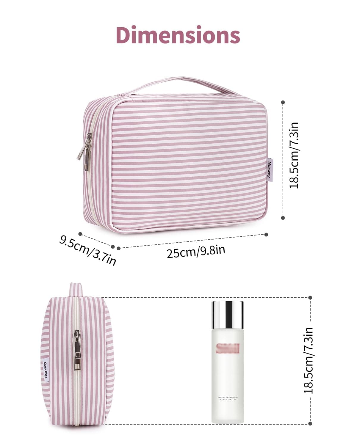 Narwey Travel Hanging Toiletry Wash Bag Toiletry Bags for Women Toiletries Bag Washbag Makeup Cosmetic Organizer for Travel Essentials Accessories — view 5