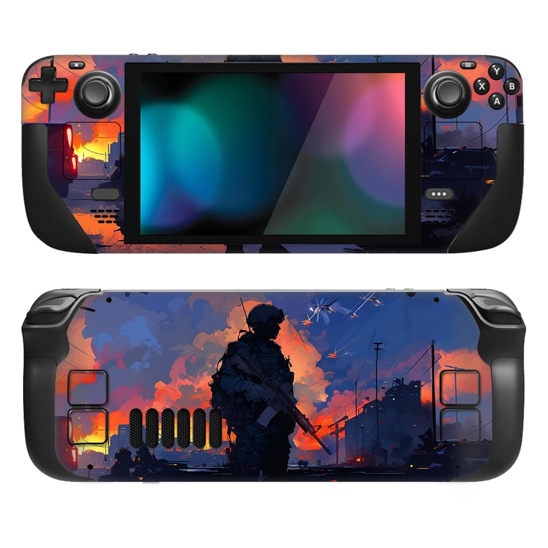 playvital Full Set Protective Skin Decal for Steam Deck LCD, Custom Stickers Vinyl Cover for Steam Deck OLED - Classics SNES Style — view 7