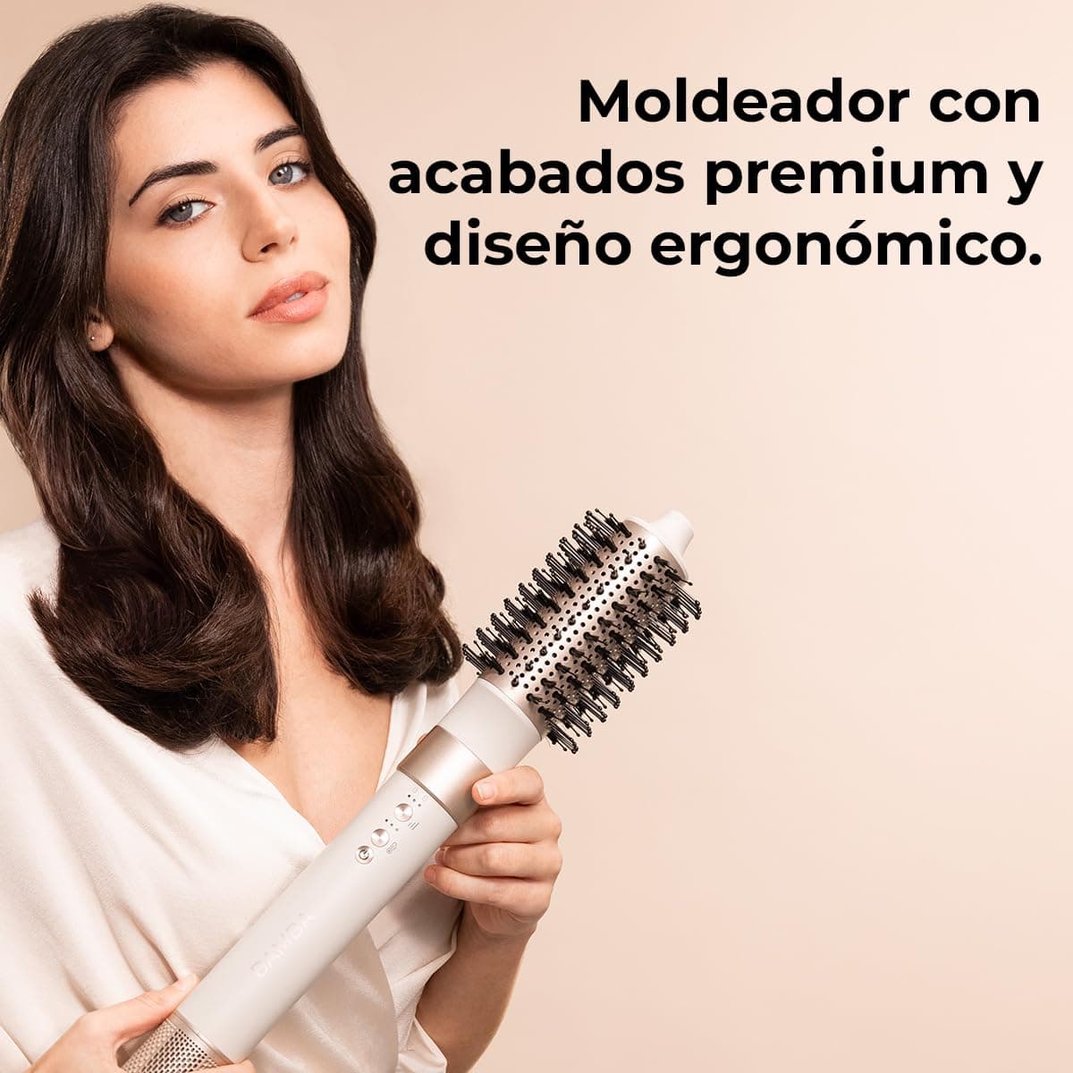 Cecotec Cepillo de Aire Secador Moldeador Alisador Multifunción 8 Cabezales CeramicCare AirGlam Champagne. 1400W, Tecnología Coanda, 3 Velocidades, 3 Temperaturas, Control Inteligente Calor, 110000rpm — view 11