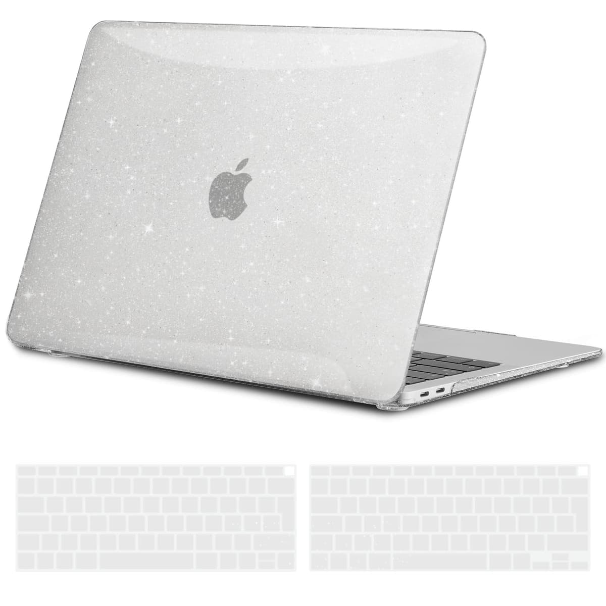 TECOOL Case compatible with MacBook Air M1 & MacBook Air 13 inch Retina 2020 2019 2018 (A2337 A2179 A1932), Plastic Snap On Hard Shell Cover & UK EU Keyboard Protector, Crystal Clear (Glossy) — view 63