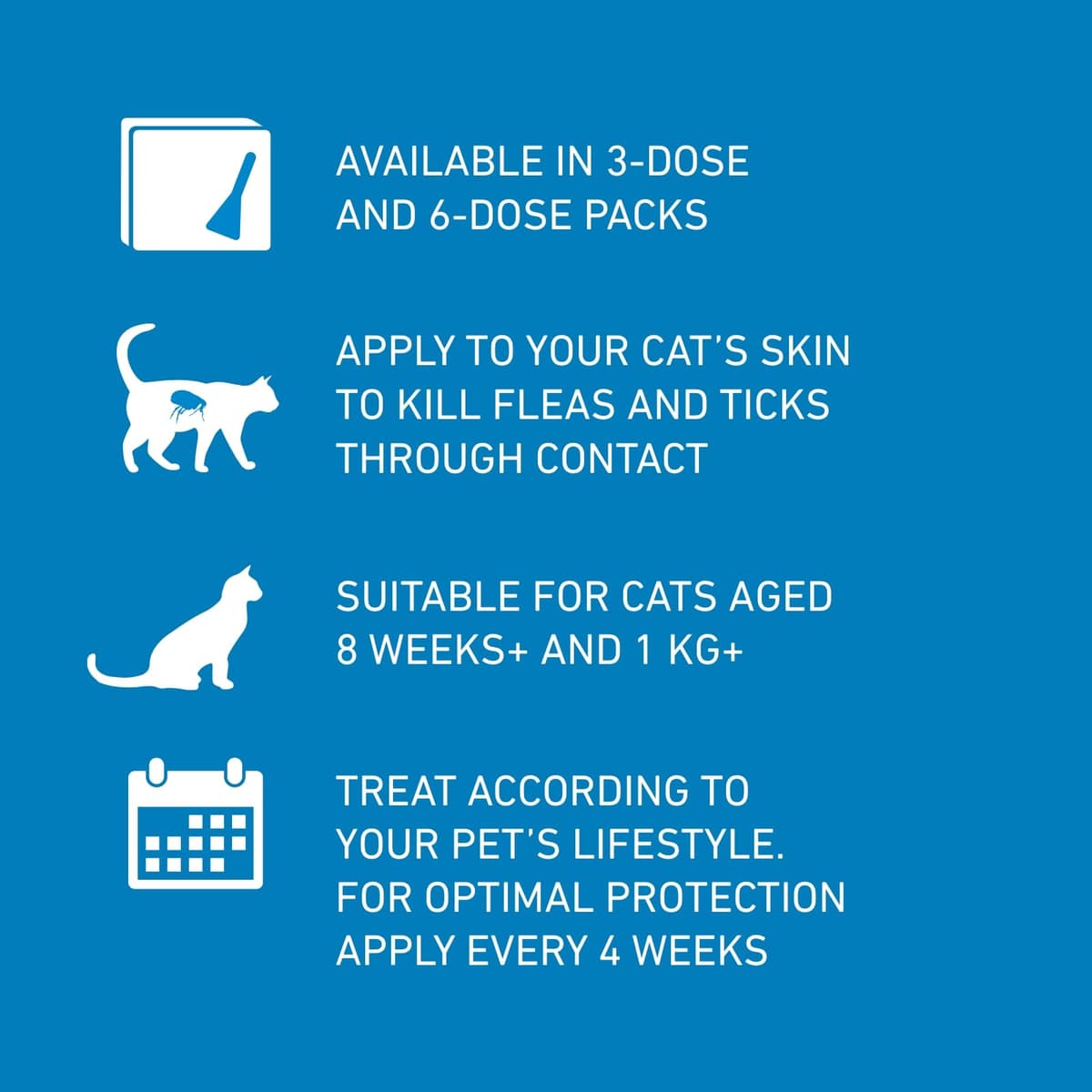 FRONTLINE Spot On Flea & Tick Treatment for Cats - 6 Pipettes — view 3