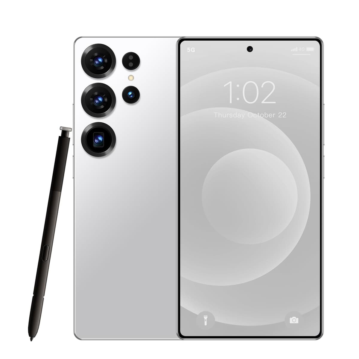 S25 Ultra 5G Unlocked Android Phones, Build in Pen, 16GB+512GB Octa Core Smartphone, Android 16 Phone, 108MP Zoom Camera, 6.9“ HD +120 Hz Screen, 7000mAh Battery, Dual SIM, Face Unlock-Silver