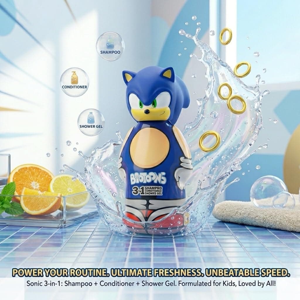 Sonic the Hedgehog 3-in-1 Shampoo, Conditioner and Shower Gel for Kids — view 3
