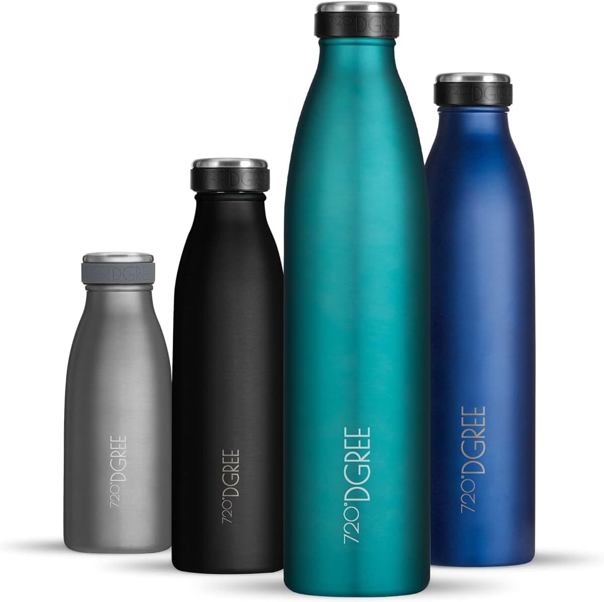 720°DGREE Botella Agua Acero Inoxidable “milkyBottle“ – 1litro - Sin BPA Free, Antigoteo y Prueba de Fugas - Frasco térmico, Cantimplora Aislada - Bebida con Gas, Deporte, Escuela, Gimnasio Exteriore — view 22