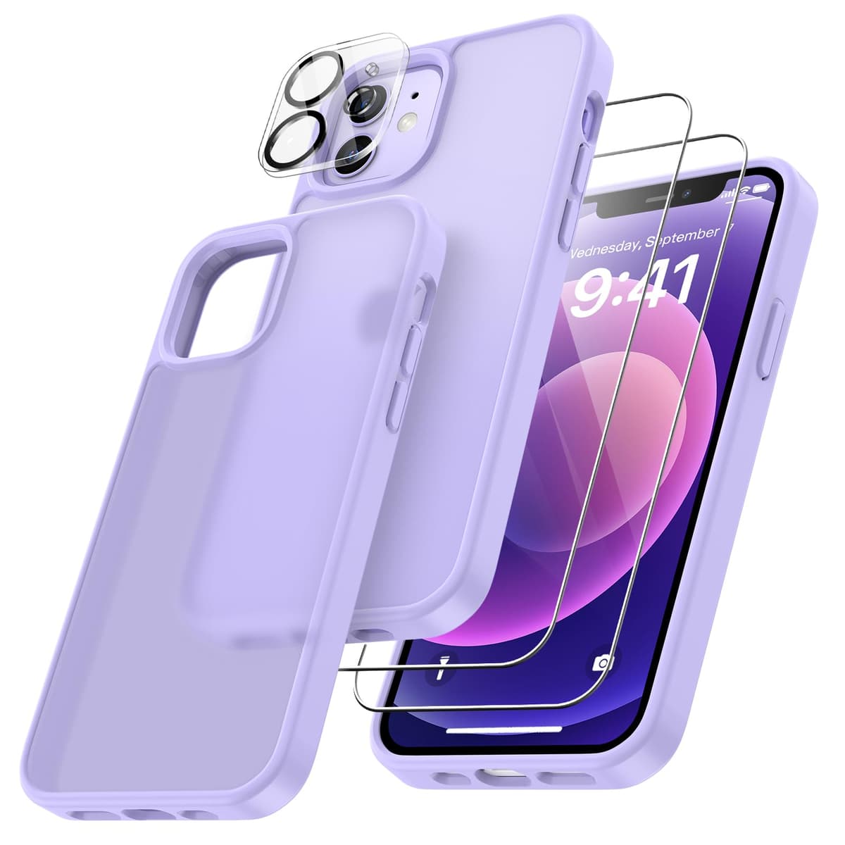 FLLAO 4 en 1 Funda para iPhone 15 con 2 Protector Pantalla y 1 Protector Lente Cámara, [Almohadilla de Aire integrada] Antigolpes Antiarañazos Carcasa 6,1 Pulgadas, Transparente — view 51