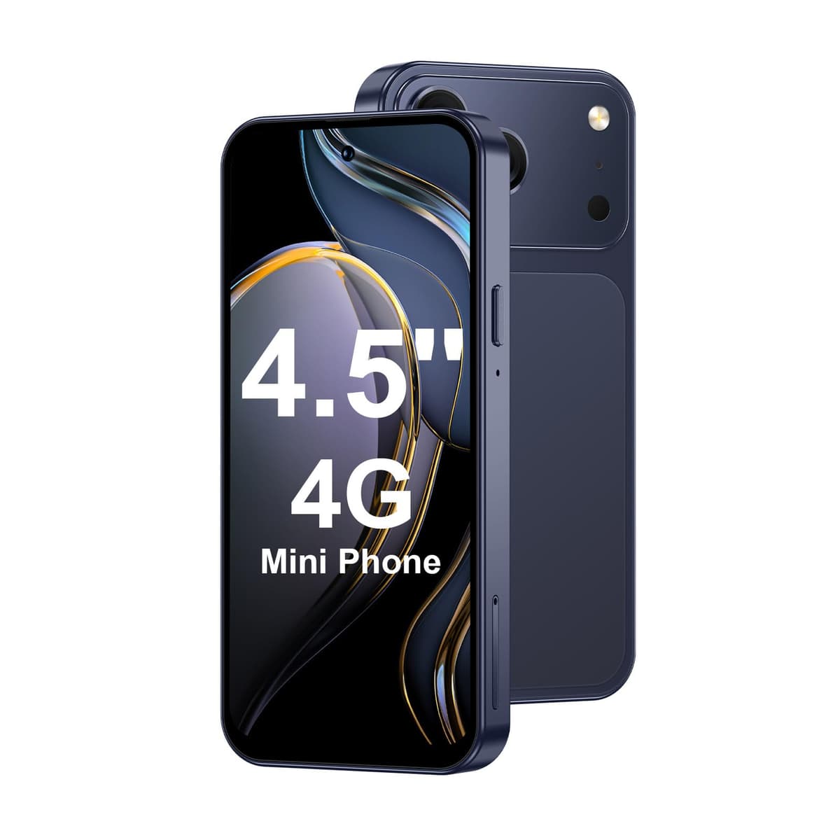 4.5'' Mini Phone 64GB Unlocked 4G Mobile Smartphone with 2000mAh Battery Compact Backup Mini Phone for Kids & Students Dual SIM Face ID Orange | 4.5'' HD Screen — view 8