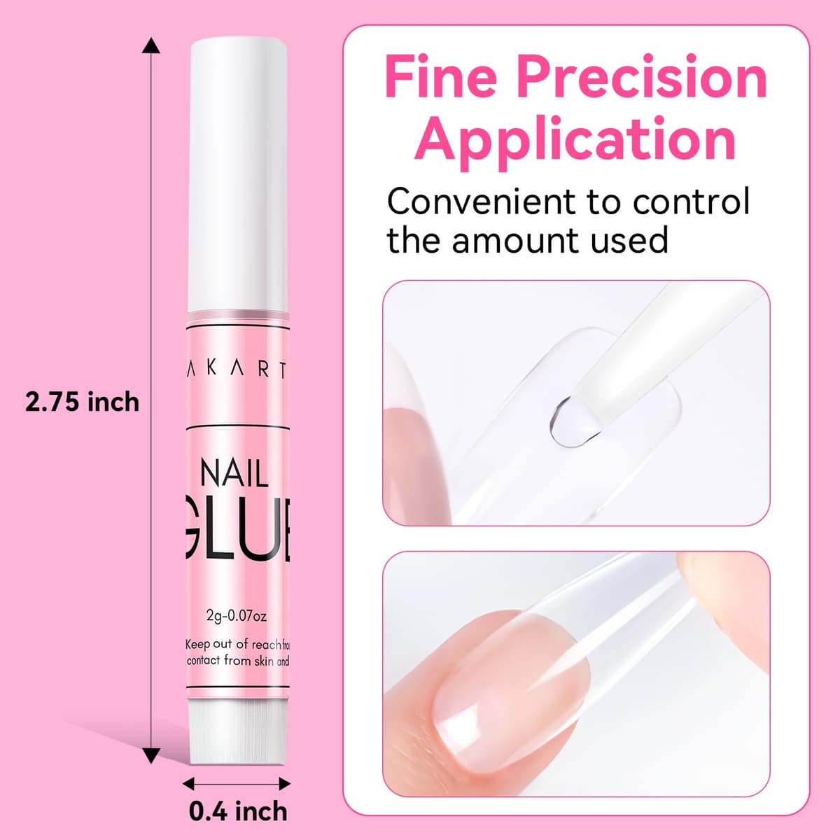 Makartt Nail Glue Extra Strong for Nail Tips, 5s Dries Quickly, 10Pcs Press on Nail Glues for Acrylic Nails and Broken Nails, Professional Super False Nail Glue Long Lasting, No Nail Lamp Needed — view 4