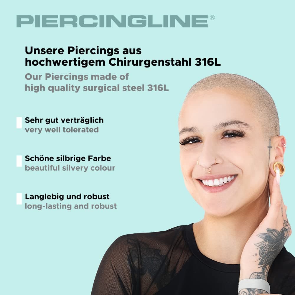 PIERCINGLINE Piercing Ombligo Acero Quirúrgico 2 CRISTALES Piercing Bananabell Banana Elección de color y tamaño — view 7