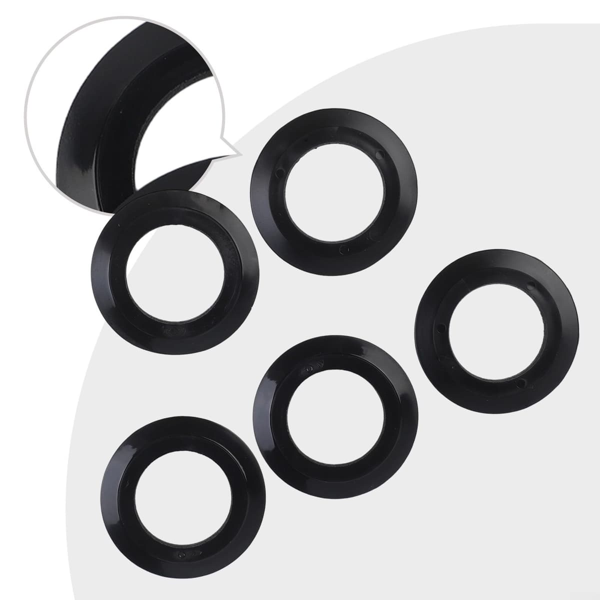 Springwillfly 5 Pack Rubber Seal Washer Gasket For Kitchen Sink Basket Strainer, Flexible Black Replacement Seals For 78Mm 79Mm 80Mm 82Mm 83Mm(For 78 79 80mm) — view 3