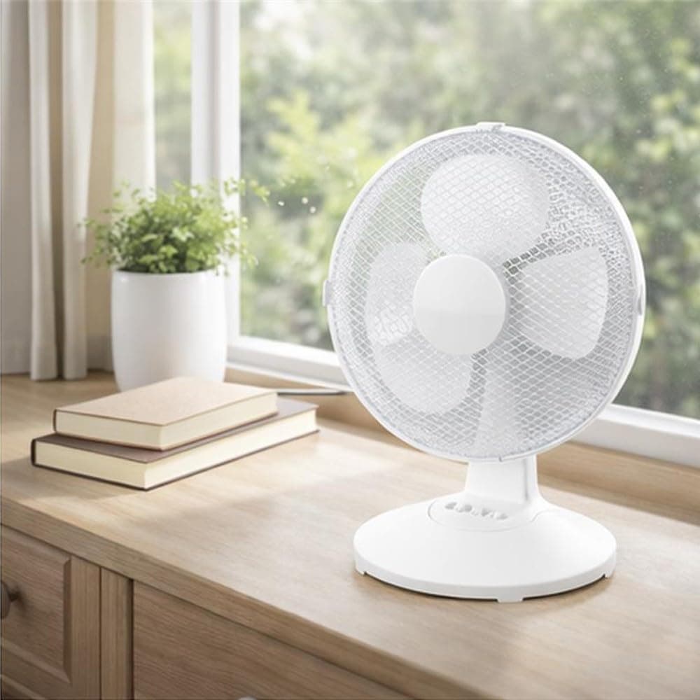 wonderlamp - Ventilador de sobremesa Nivo, 3 velocidades, 35W, Cabezal oscilante, Ventilador de mesa para Oficinas, escritorios, espacios pequeños — view 2