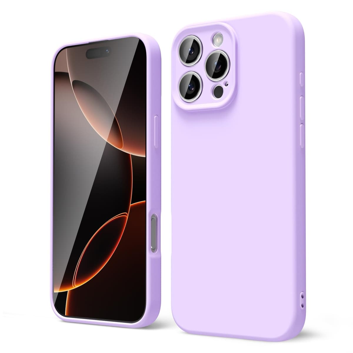 oakxco for iPhone 17 Pro Max Phone Case Liquid Silicone, Cute Thin Slim Grip Soft Rubber Gel for Women Men, Smooth Matte TPU Plain Solid Color Girly Simple Case with Camera Cover, Light Pink — view 447