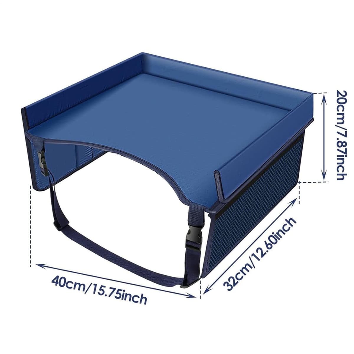 Kids Car Seat Tray, Adjustable Strap Pocket Car Seat Tray Table, Foldable Activity Lap Desk, Portable Road TripEssentials, for Activities Must HaveToddler Lap Desk Organizer Airplane — view 5