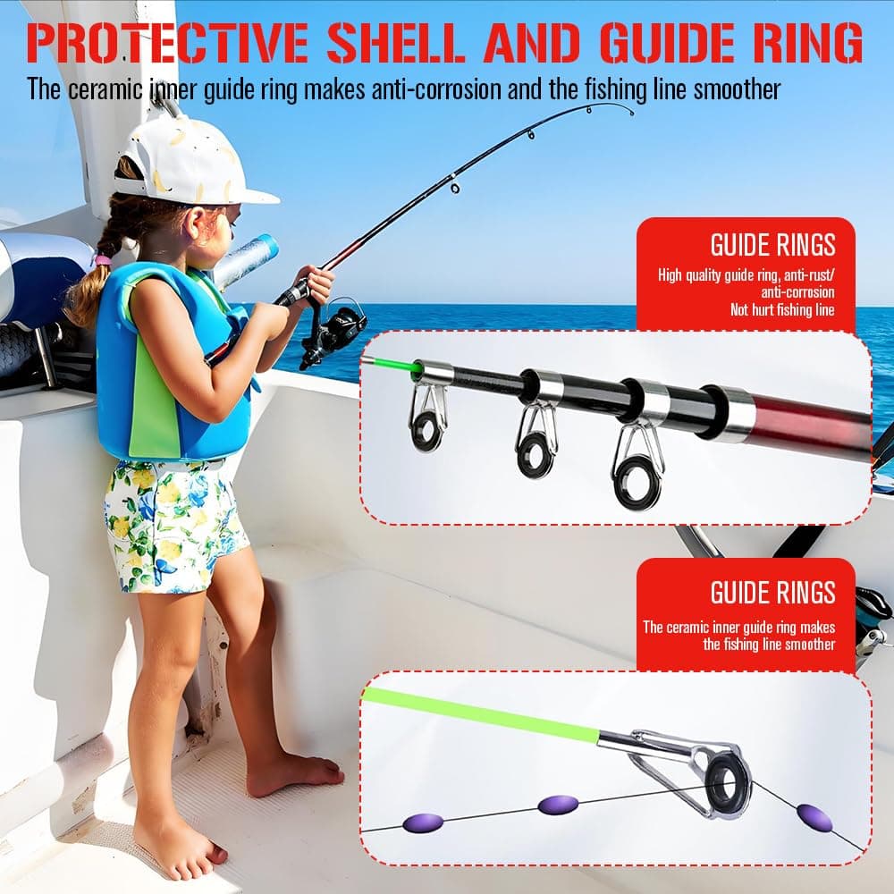 BIZOI Set de Pesca para Niños, 1,8 M Caña de Pescar Telescópica con Carrete y Juego de Cebo, Caña de Pescar Telescópica de Fibra de Carbono, Accesorios para Niños de 3 a 10 Años — view 4
