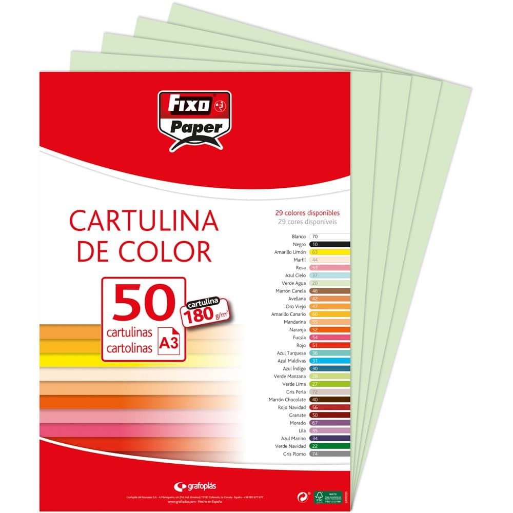 Fixo Paper 11110470 - Pack de 100 – Cartulina blanca A4, 180g — view 60
