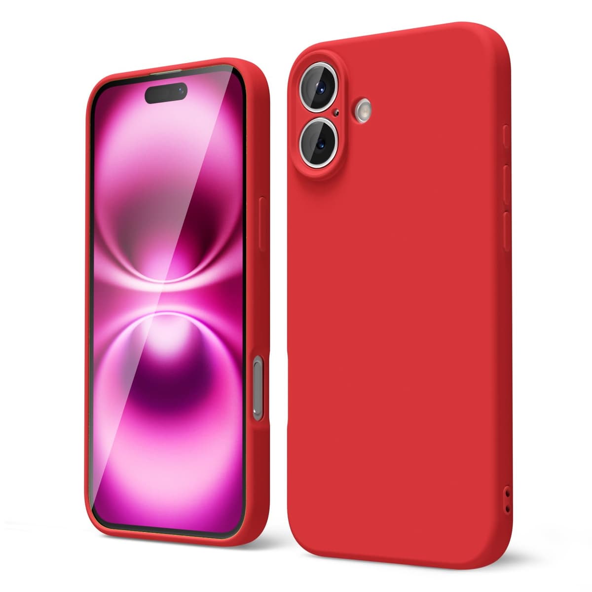 oakxco for iPhone 17 Pro Max Phone Case Liquid Silicone, Cute Thin Slim Grip Soft Rubber Gel for Women Men, Smooth Matte TPU Plain Solid Color Girly Simple Case with Camera Cover, Light Pink — view 594