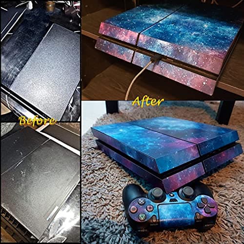 Decal Skin for Ps4, Whole Body Vinyl Sticker Cover for PlayStation 4 Console and Controller (Include 4pcs Light Bar Stickers) (PS4, Blue Sky) — view 4