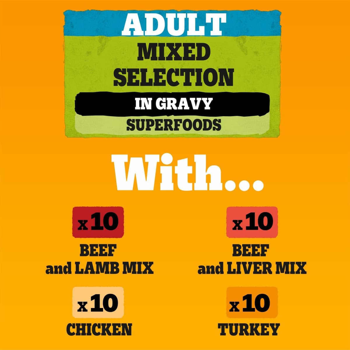 Pedigree Adult Dog Wet Food Pouch Mixed Selection in Gravy, 40x100g — view 7