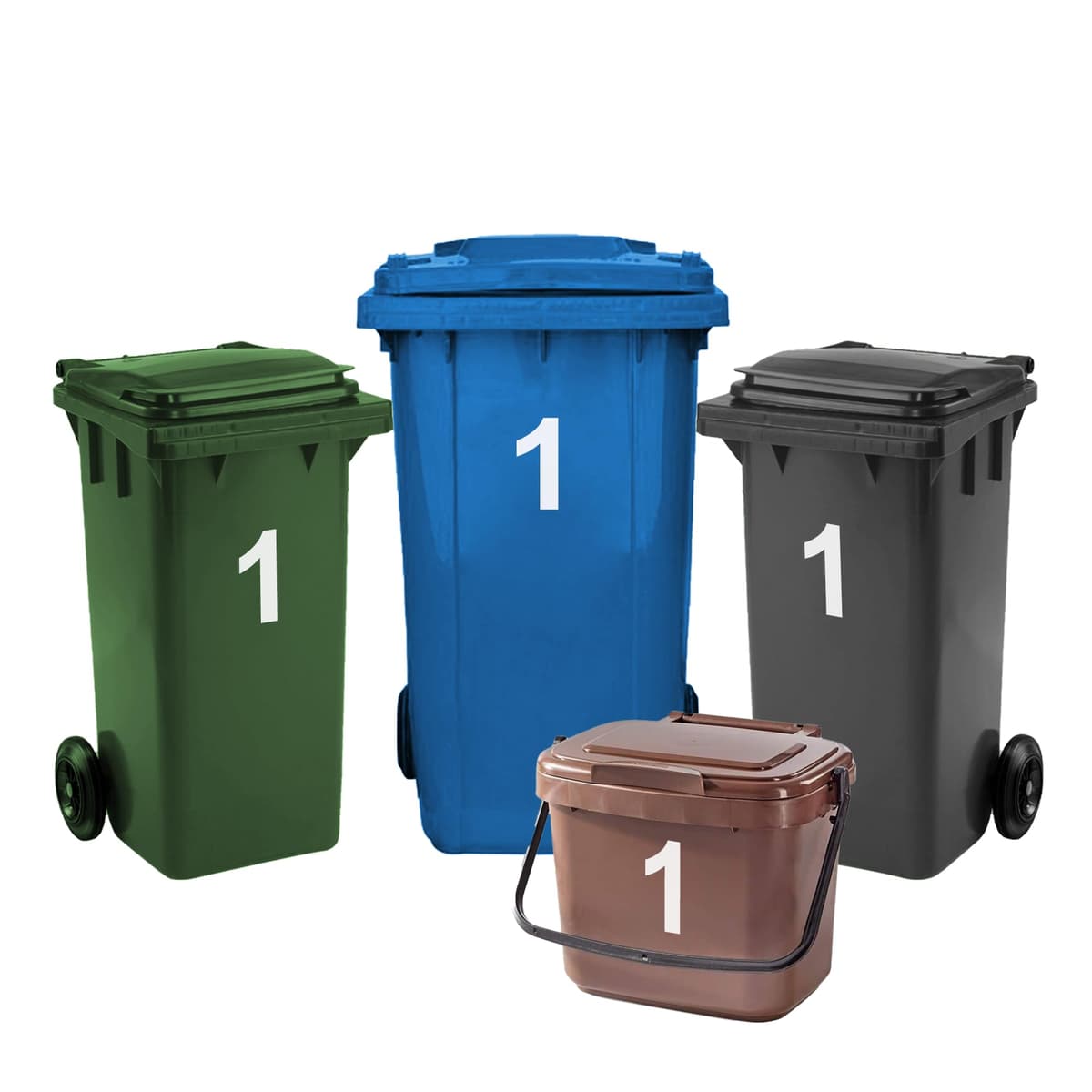4 x Bin Numbers for Wheelie Bins, 0-99, Letters A-D, 17.5cm Dustbin Stickers, Easy Application Stick On Number Stickers - Weatherproof Self Adhesive Vinyl (0) — view 31