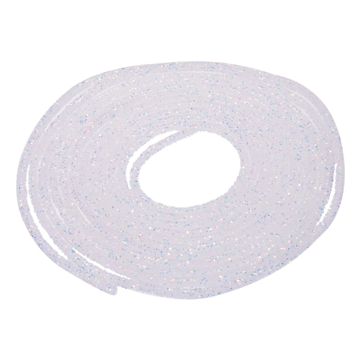 sourcing map 5 Yard 6mm 0.24 inch Glitter Sequins Rope Sequins Rhinestone Tube Cord for DIY Wedding Dresses Costume Clothing Shoes Jewelry Accessory Clear White
