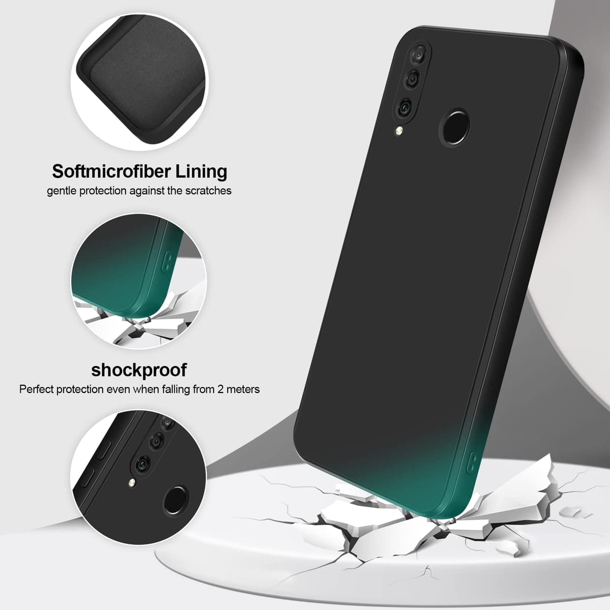GiiYoon Funda para Huawei P30 Lite,Case de Silicona Suave de TPU Funda Protector de Goma Fexible Prueba Liviano y a Delgado de Golpes Antirrayas para Teléfono Huawei P30 Lite — view 2
