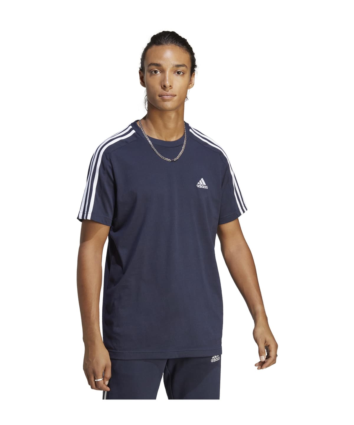 adidas Essentials Single Jersey 3-Stripes tee Camiseta de Manga Corta Hombre (Pack de 1) — view 3