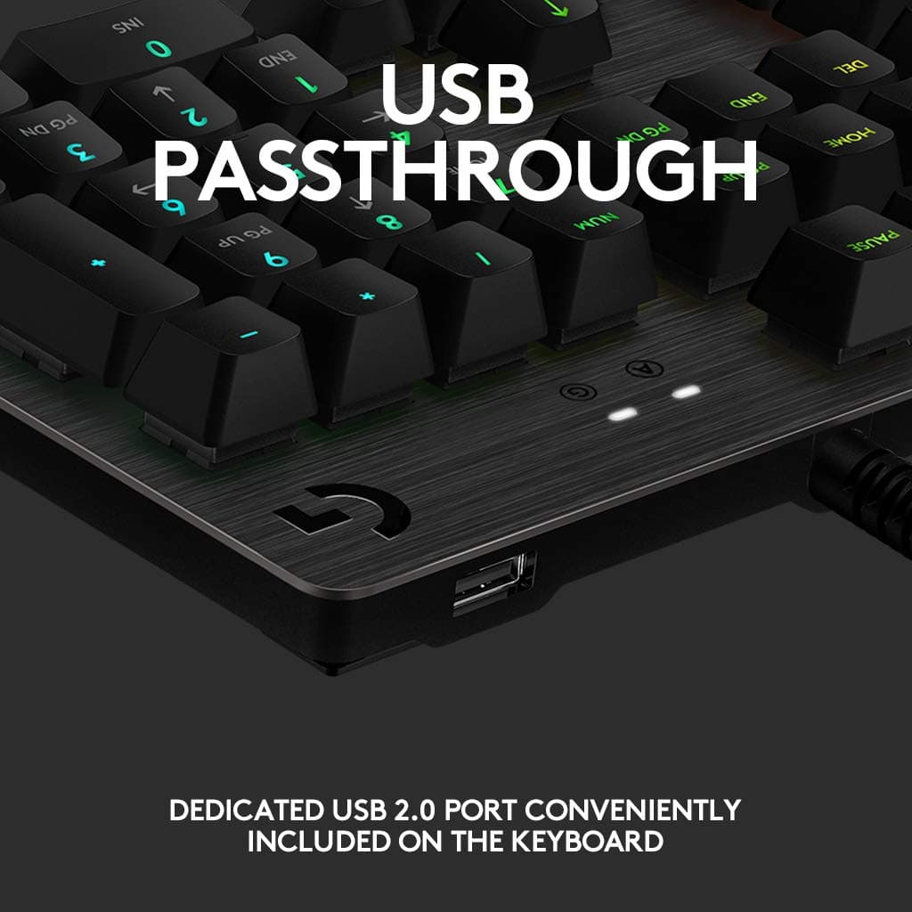Logitech G512 Carbon Lightsync RGB Mechanical Gaming Keyboard, GX Brown — view 4