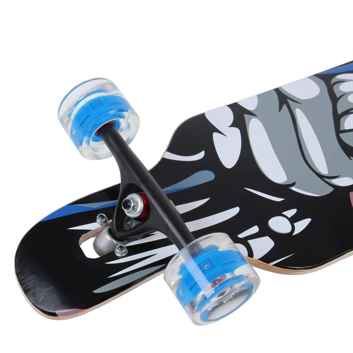 FunTomia® Freerider Longboard monopatín - 107cm x 26cm - rodamientos Mach1® - Hecho con 9 Capas de Madera de Arce — view 5