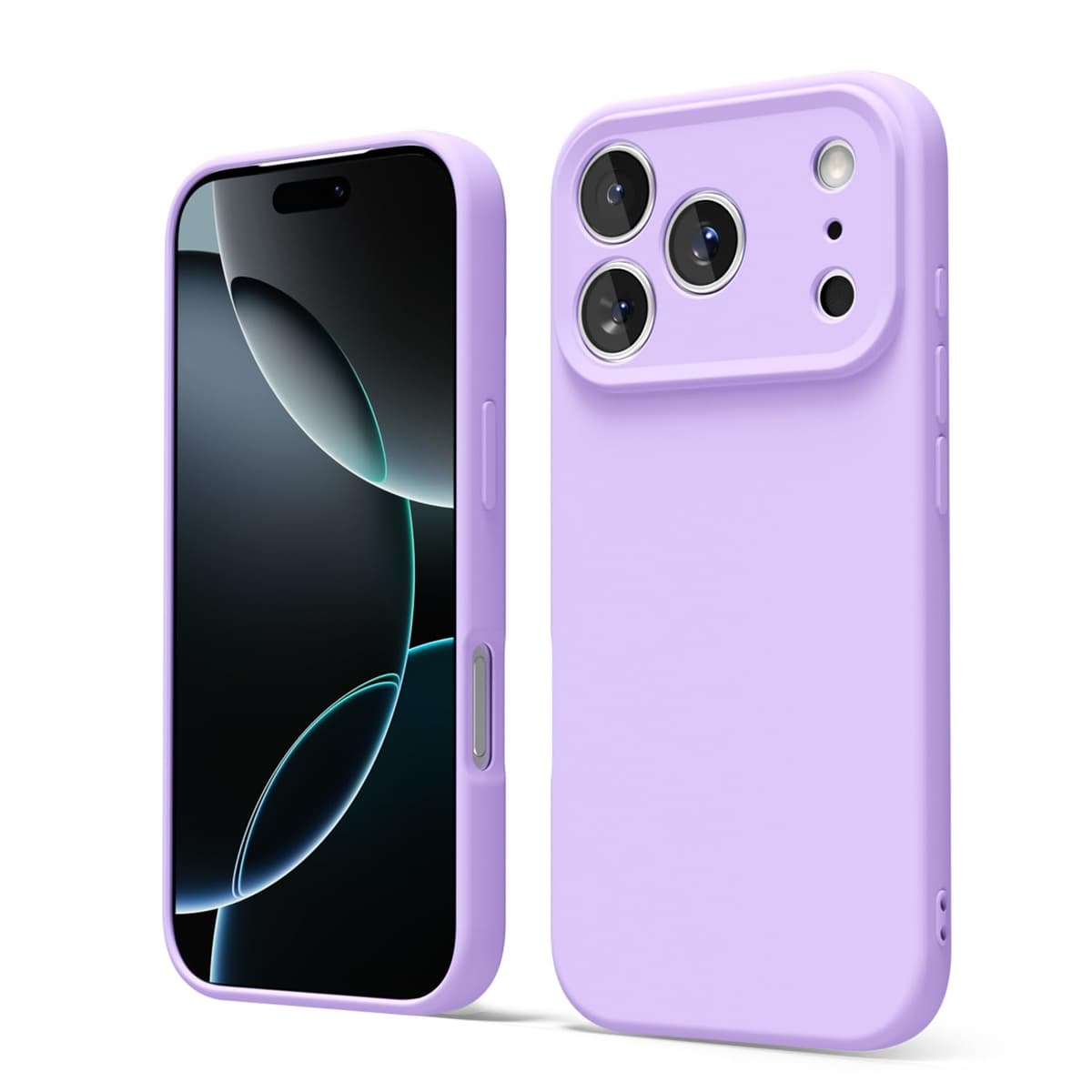 oakxco for iPhone 17 Pro Max Phone Case Liquid Silicone, Cute Thin Slim Grip Soft Rubber Gel for Women Men, Smooth Matte TPU Plain Solid Color Girly Simple Case with Camera Cover, Light Pink — view 1354