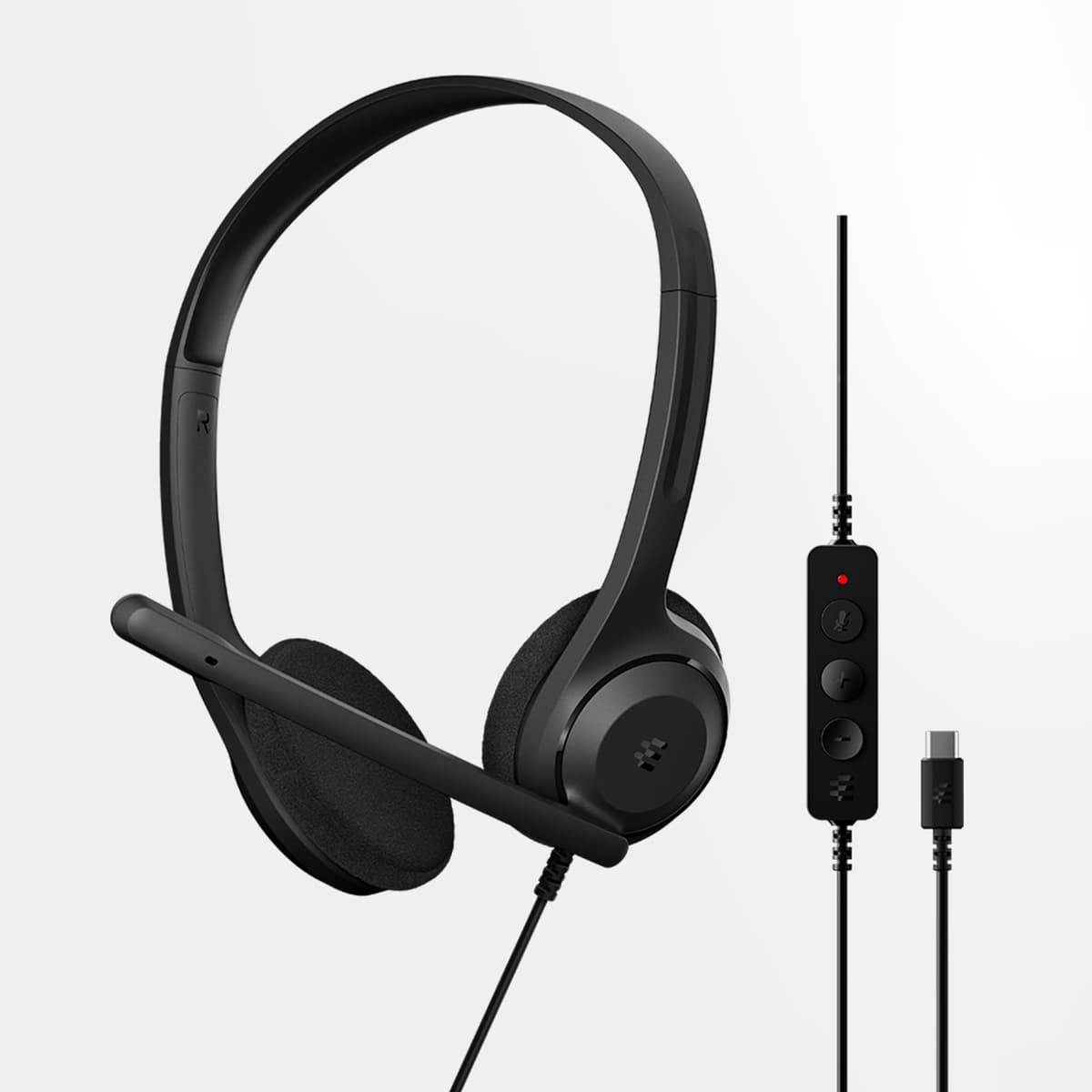 EPOS C1 USB-C Wired Headphones - Hi-Fi Audio, Noise Reduction Microphone, Ergonomic Design for Long Use, On-Ear Headphones, Ideal for Office and Remote Work, Chromebook Certified