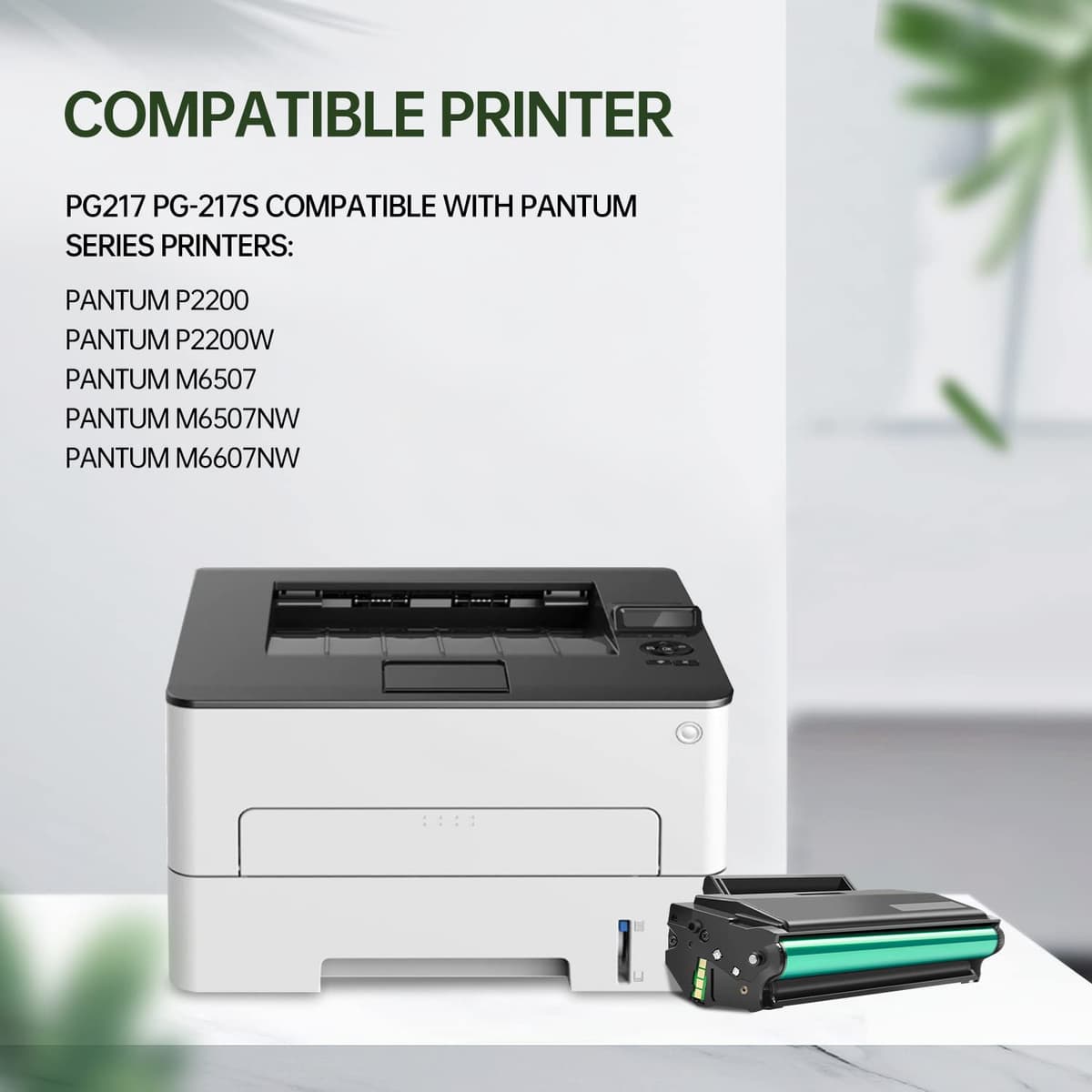 PG-217 PG217 Compatible Toner Cartridge With Upgraded Chip Replace for Pantum P2200, P2200W, M6507, M6507NW, M6607NW, High Yield (1600 Pages) 1 pack. — view 3