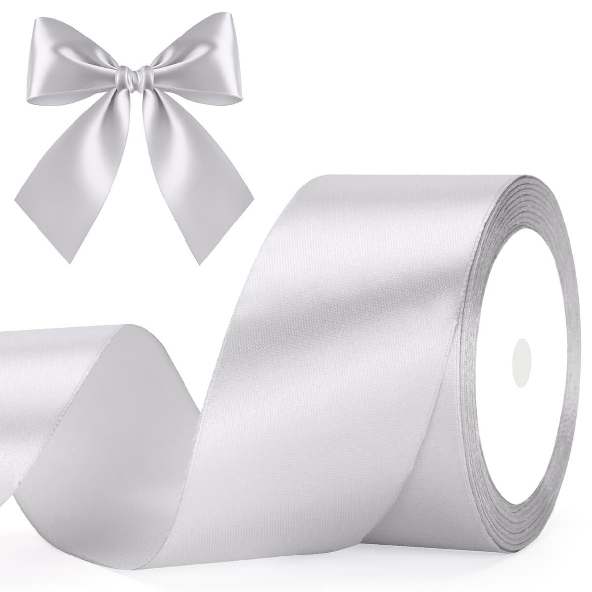 G2PLUS Baby Pink Satin Ribbons 10mm: Thick Fabric Gift Wrap Ribbons for Crafting, Party Decoration, 22m — view 64
