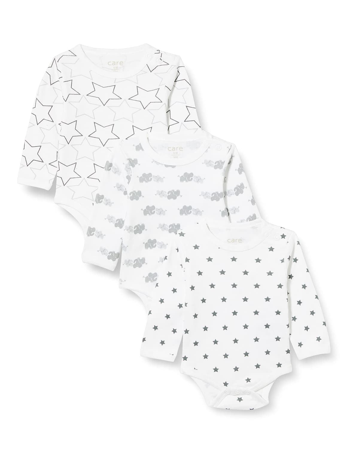 Care Baby Body Langarm aus 100% Baumwolle (3er Pack) — view 11